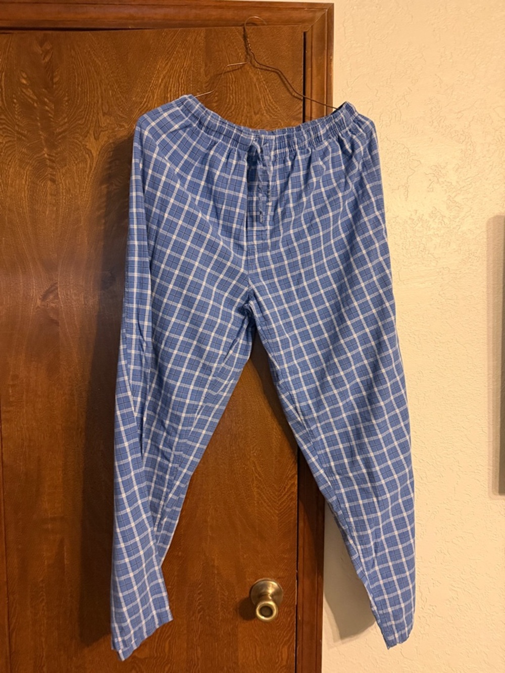 Disney Blue Plaid Men’s Jogger Lounge Pants
